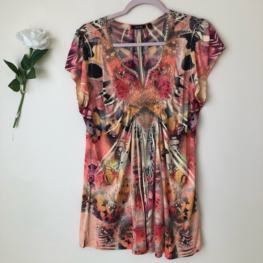 Apt9 Women’s  Multicolor Abstract Dress Size XL